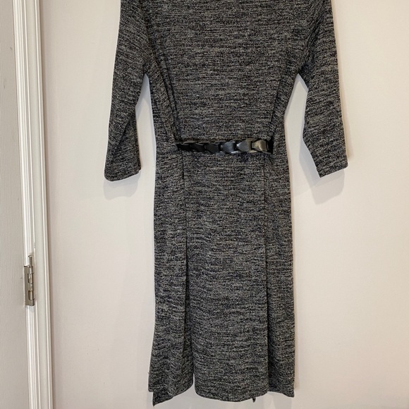 •2/$35• NWOT Gray Sweater with Attached Black Sweater Dress with Belt Size 10 - Picture 5 of 6